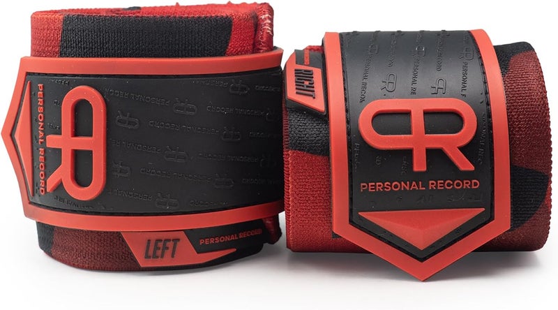 PR Personal Record Heavy Duty Premium Wrist Wraps, More Elasticity, Reinforced Stitching, Extra Wide Strap, Strong Thumb Loop, Larry Wheels Weightlifting Wraps - Image 2